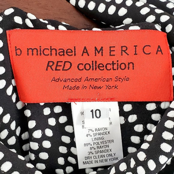 B Michael America Black and White Sheath Dress 10 - Picture 6 of 8